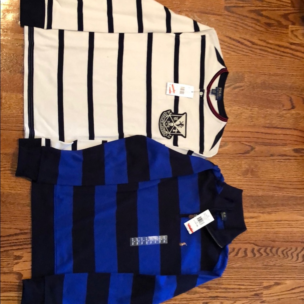 Two Polo by Ralph Lauren boys long sleeve shirts.
